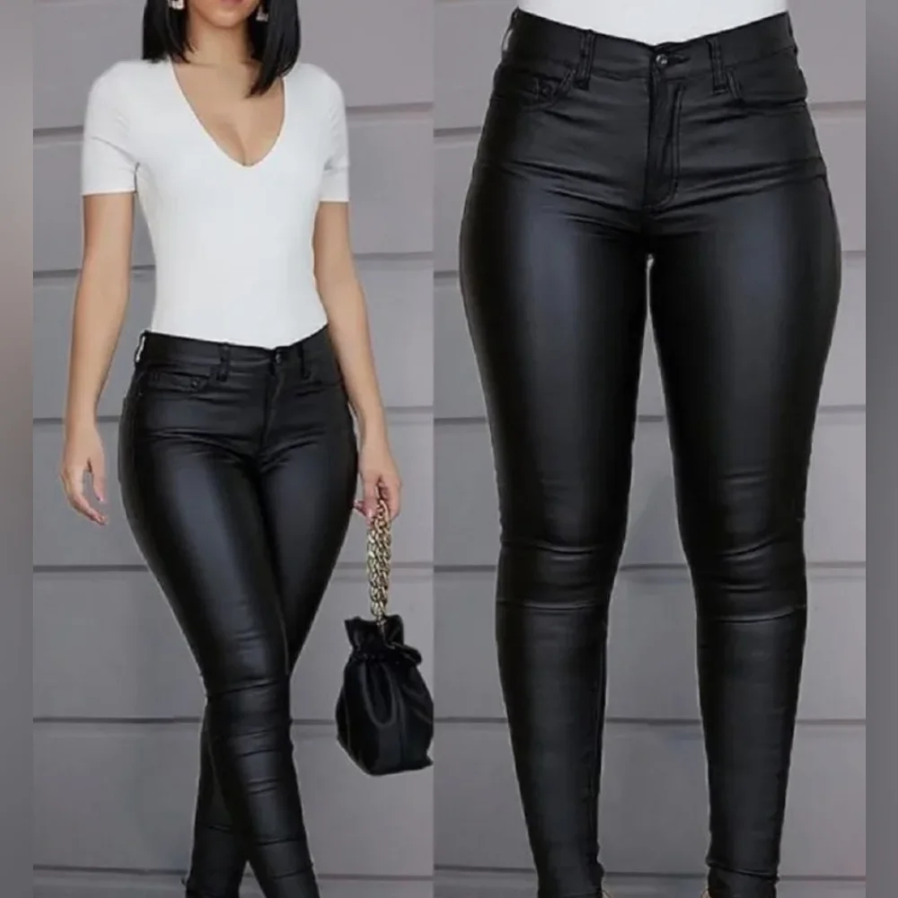 Skinny shiny pants. - Picture 2 of 2